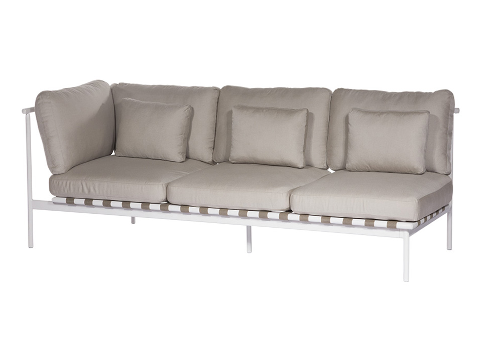 Around Deep Seating Triple - Aluminium Left Arm
