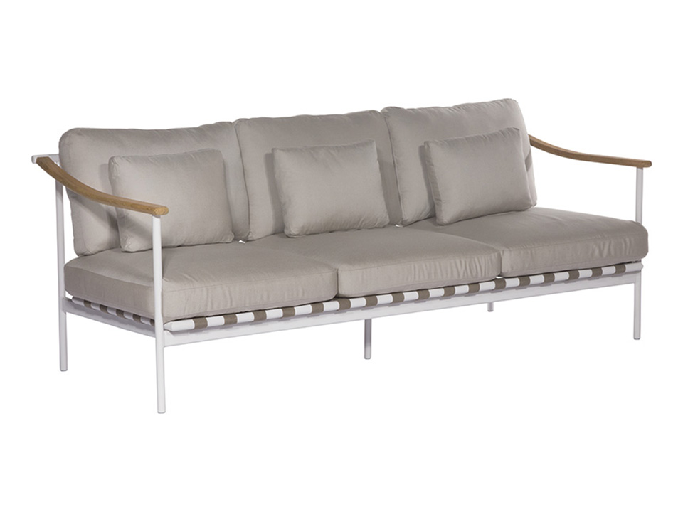 Around Deep Seating Triple - Teak Arms