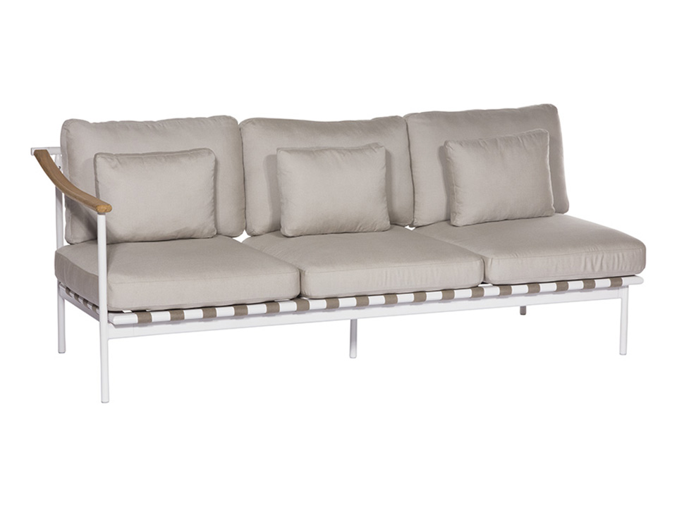 Around Deep Seating Triple - Teak Left Arm