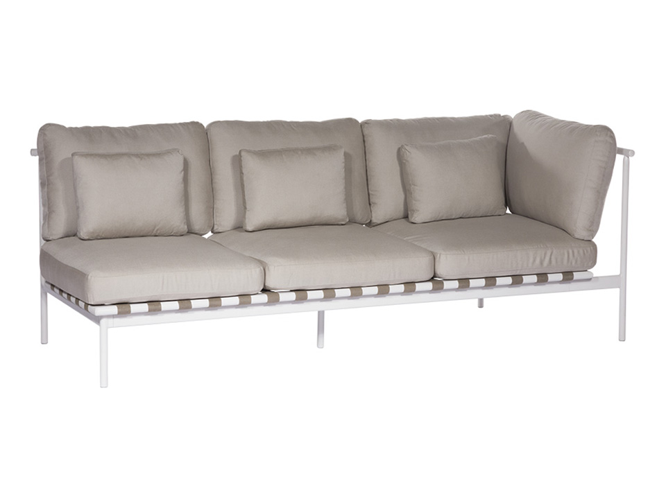Around Deep Seating Triple - Aluminium Right Arm